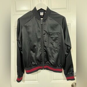 Fila Retro Black Bomber Zip Up Jacket Men’s Size Large Blokecore